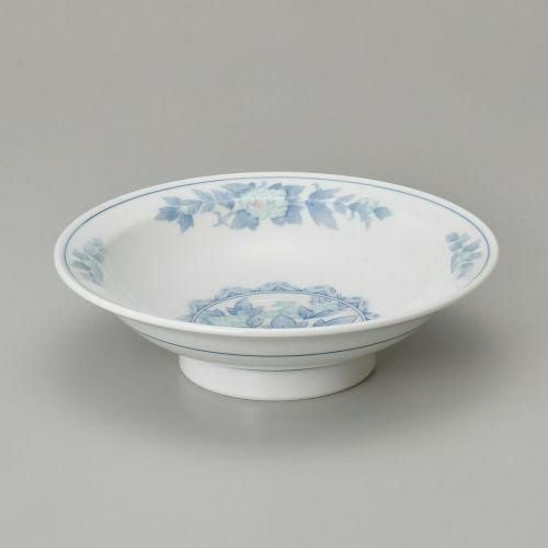 三色牡丹7.0高台皿 21.3×5.9cm 600-249