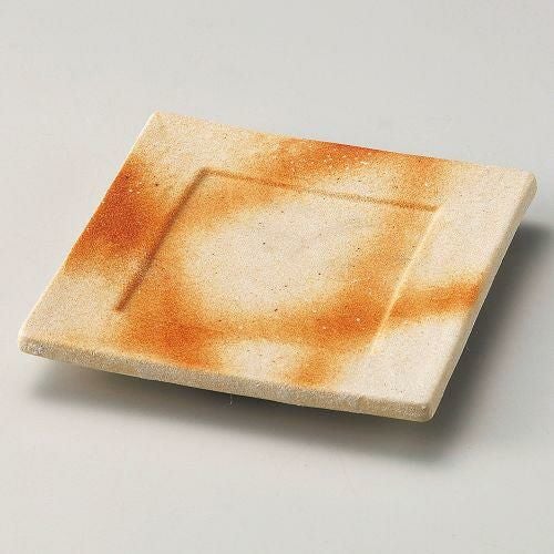 伊賀火だすきスクエア皿 18.5×18.5×3cm 040-039