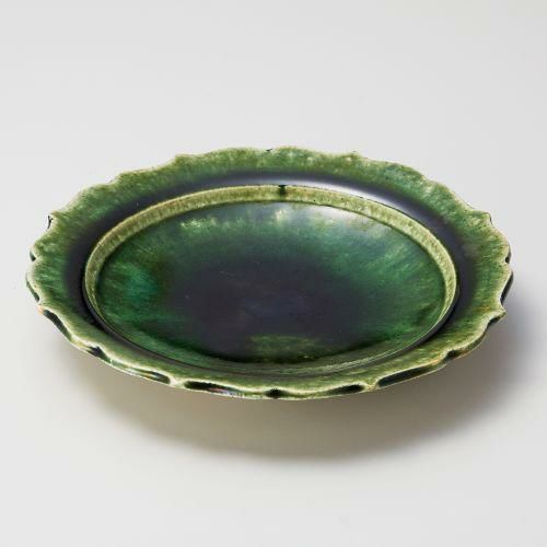 織部リンカ6寸皿 φ18.8×3.2cm 037-079