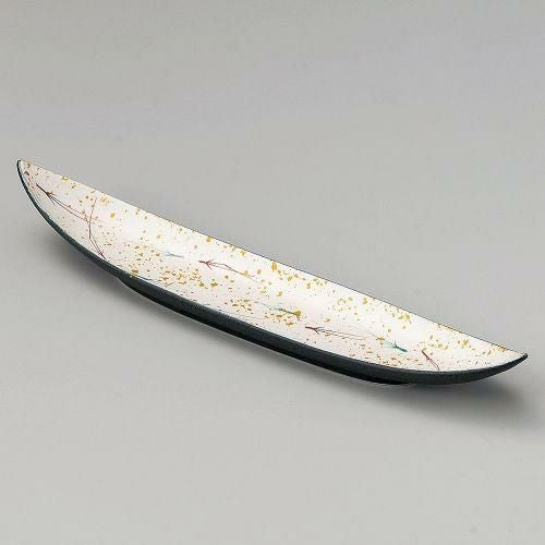 強化ラスター舟型9.0寸前菜皿 27×5×3.6cm 126-049