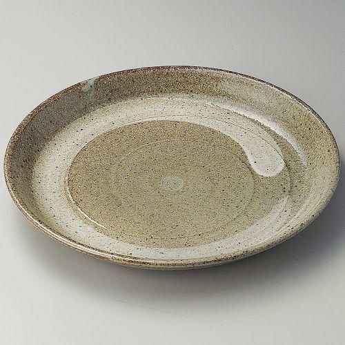 白刷毛土灰釉尺皿 φ32.3×4.2cm 170-029