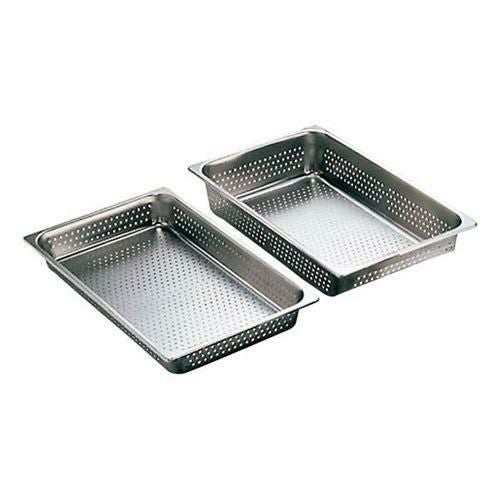 18-8 穴明ホテルパン 2100シリーズ 2/3 100mm 95234