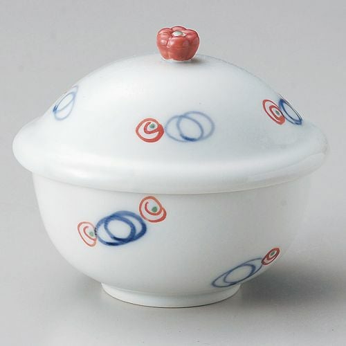 赤水玉だえんむし碗 9.5×8.2×8.7cm 113-139