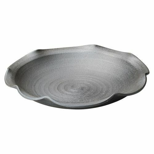 黒銀彩13.0輪花皿 φ41×6.5cm 237-059