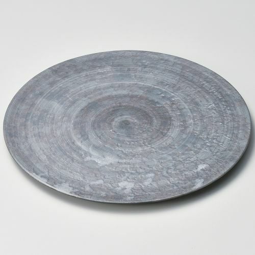 いぶし銀巻29cm丸プレート 29.2×1.4cm 179-039