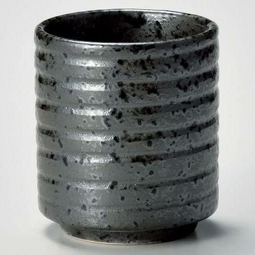 黒けずり渦湯呑 φ7×8cm(180cc) 363-269