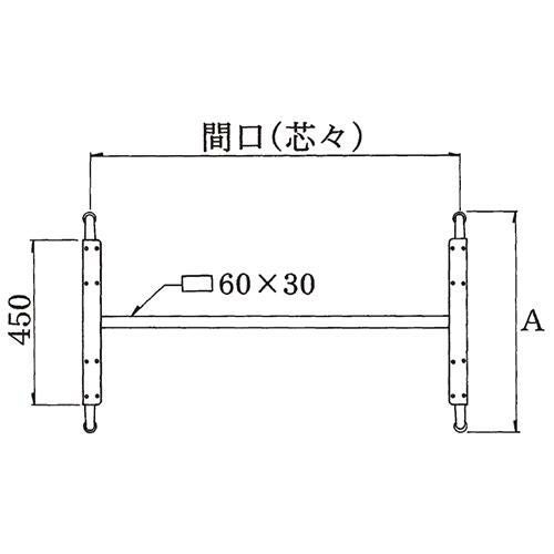 アルミ鋳物テーブル脚 ベースサイズ：A590×高さ700mm迄指定可×間口（芯々）1600mm 品番：K-N-580 塗装カラー：14 ポール：32φ