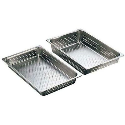 18-8 穴明ホテルパン 2100シリーズ 1/2 100mm 2124P