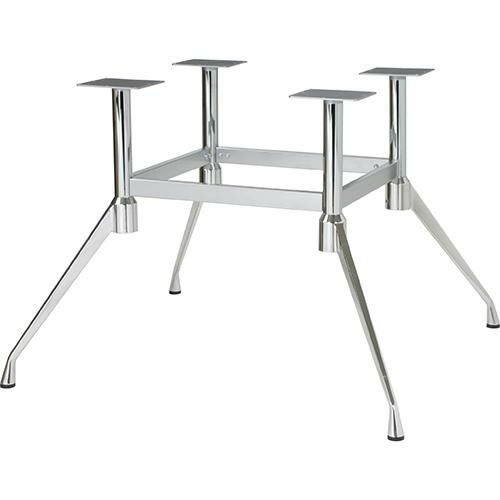 アルミダイキャストテーブル脚 ベースサイズ：A940×B220×C1315×高さ700mm迄指定可×間口（芯々）500mm 品番：SS-H-W 塗装カラー：11（ベース鏡面）40×20シルバー ポール：42φ×4本