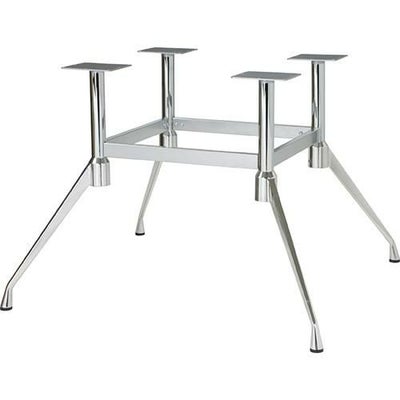 アルミダイキャストテーブル脚 ベースサイズ：A940×B220×C1315×高さ700mm迄指定可×間口（芯々）500mm 品番：SS-H-W 塗装カラー：11（ベース鏡面）40×20シルバー ポール：42φ×4本