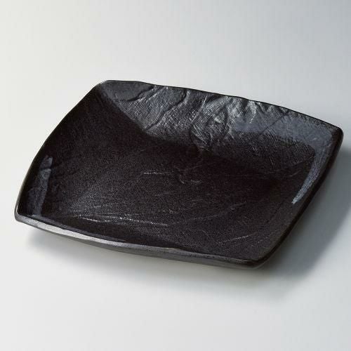 黒銀河スクエア9.5皿 24×23.7×3.5cm 183-259