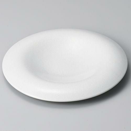 白結晶クレータープレート φ26×3.3cm 202-139