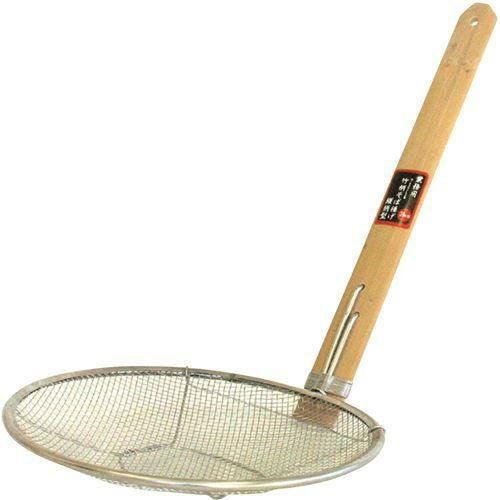 SD 18-8竹柄そば揚げ 縦型 21cm /外径φ210×柄長370mm