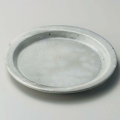 粉引荒土リム前菜皿 φ21.7×2.4cm 208-149