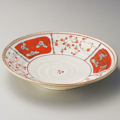 間取赤絵大皿 φ28.5×5.3cm 172-109