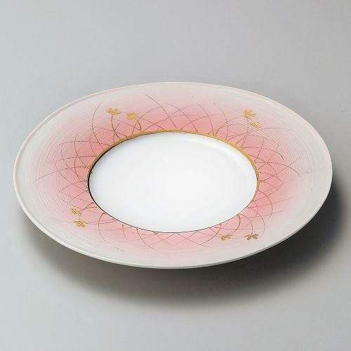 金彩草花彫入80皿 φ24.6×2.8cm 202-059