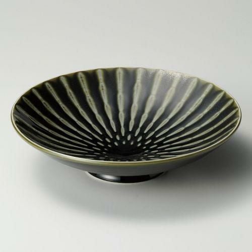 竹林織部28cm高台盛鉢 φ28.3×7.7cm 245-069