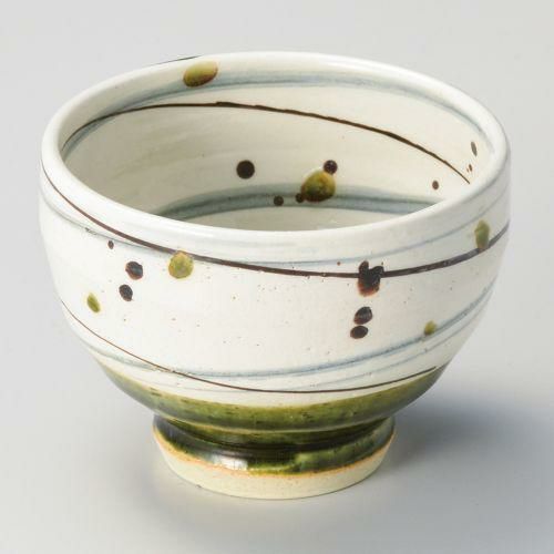 織部粉引乱線高台小鉢 φ10×7.3cm(300cc) 064-159