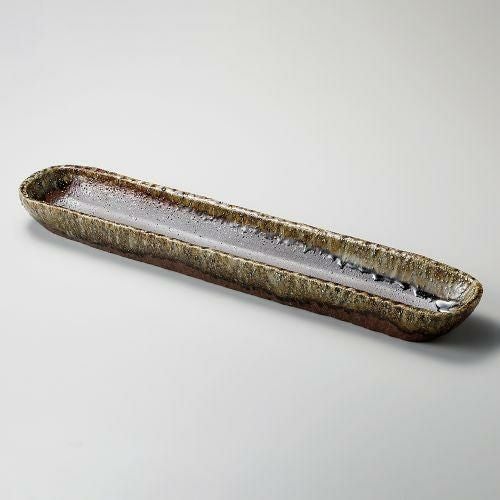 茶窯変20.0長皿 58.5×11×5cm 156-078