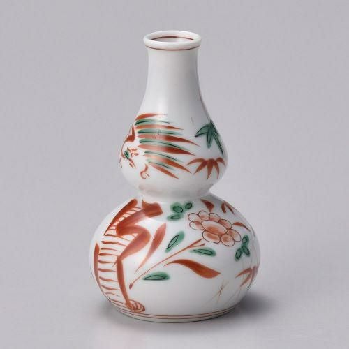 赤絵花鳥一号徳利 φ7.5×12.3cm(160cc) 274-079