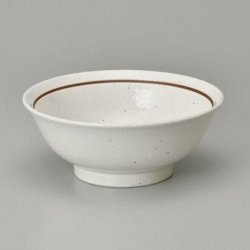 粉引ライン反6.8高台丼 φ21.2×8.3cm 600-269