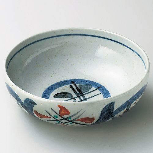 益子赤丸紋6.0ボール φ18.8×6.8cm 261-199