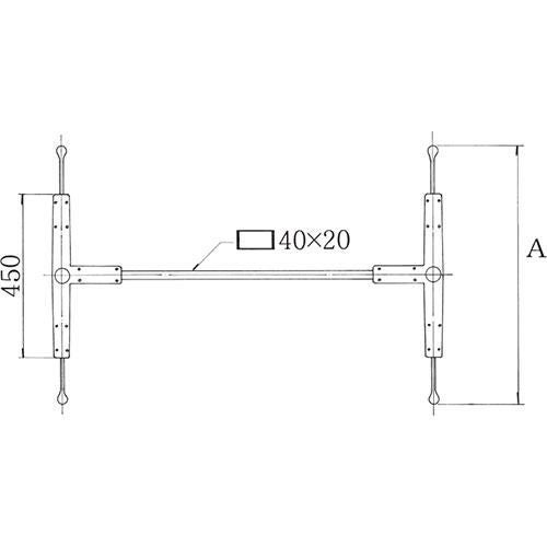 アルミ鋳物長イス脚 サイズ：A550×高さ450mｍ迄指定可×間口(芯々)700～1000mm 品番：SL-B 塗装カラー：14AM ポール：42φ