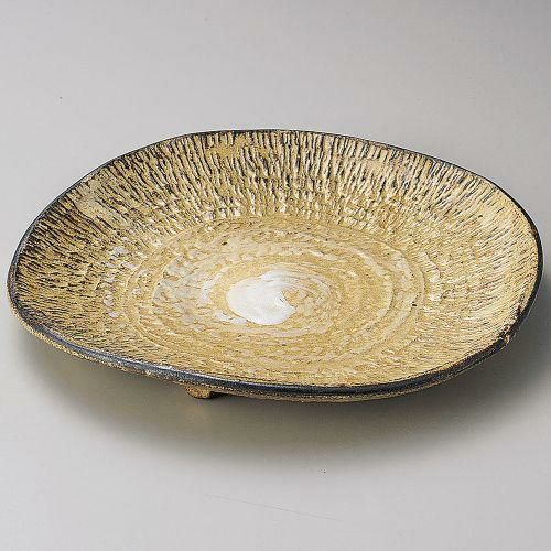 粉引三つ足7寸皿 φ22×3.5cm 173-129