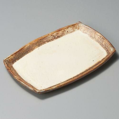 渕荒横彫長方皿(中) 22×15.3×1.8cm 140-139