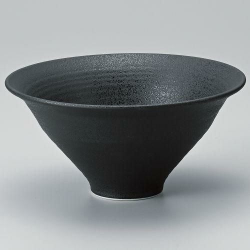 黒結晶反り丼 φ19.7×9.2cm 312-059