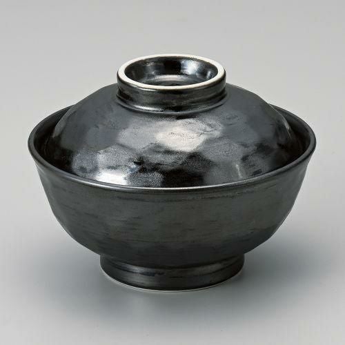 刷毛巻銀彩蓋丼 φ15.3×11cm 341-119