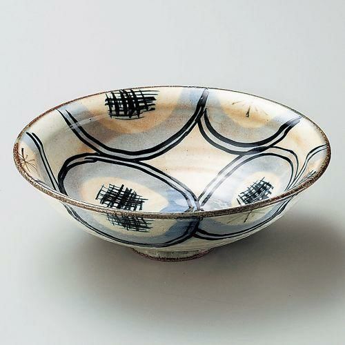 粉引呉須丸紋丸6.5鉢 φ20.3×7cm 255-049