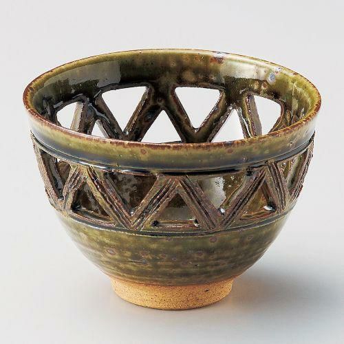 オリベ透し小鉢 φ11.5×8cm 063-119