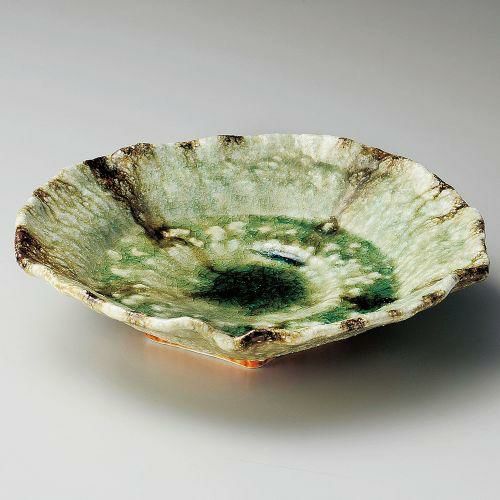 灰釉五角大盛込鉢 φ28×6.8cm 167-019