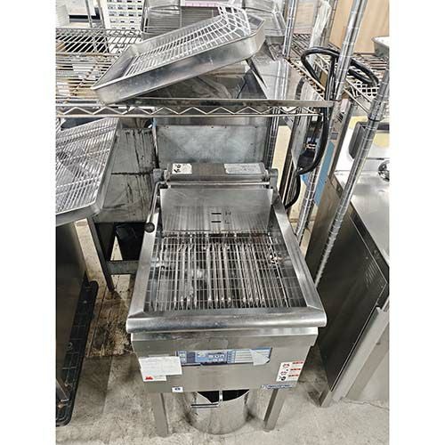 中古】卓上電気フライヤー マッハ機器 FM-3H 幅262×奥行583×高さ180