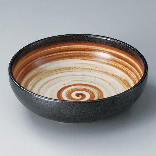 志野化粧石目7.0ボール φ21.8×8.4cm 306-129