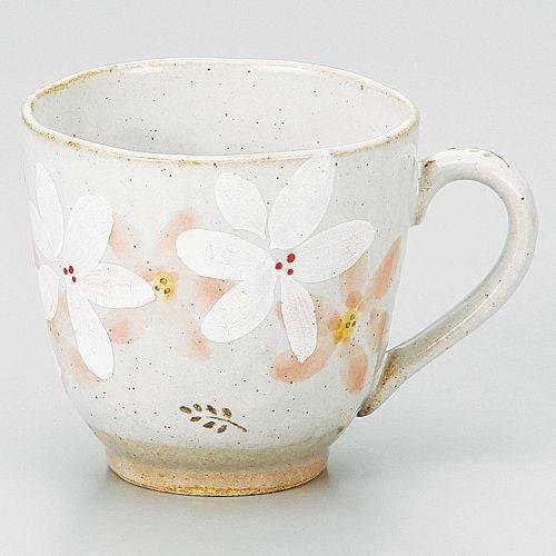 白呉須コスモスマグ(ピンク) 12.5×9.3×9cm(340cc) 551-259