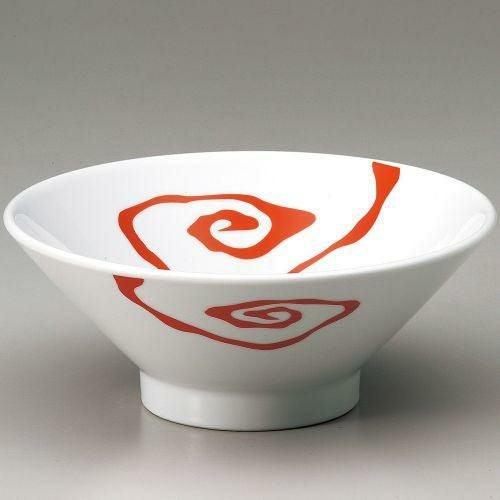 白釉赤雲竜高台切立7.0丼 φ21.5×8.6cm 603-289