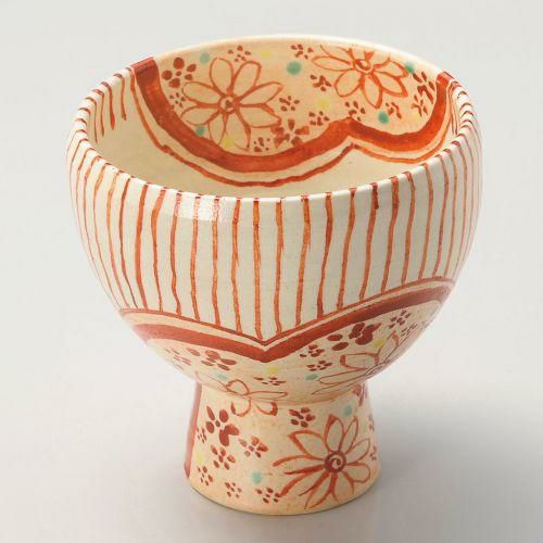 赤絵小町手挽き高台3.6鉢 φ11×10.5cm 061-229