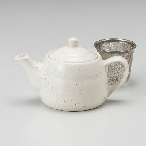 白唐津ポット(茶こし付) 400cc 372-179