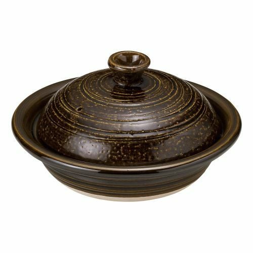 黒織部ひとり鍋 φ22.5×12.5cm(600cc)(身6.5cm) 381-139