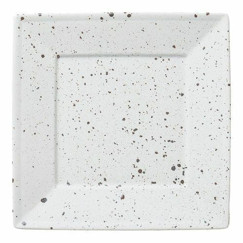 白斑点スクウェアー21cm角皿 21.3×21.3×2.5cm 396-109