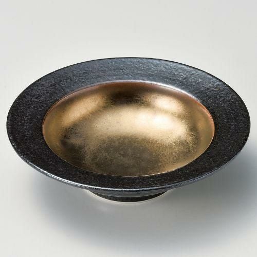 本窯金彩6.0ツバ丸高台皿 φ18×5cm 034-028