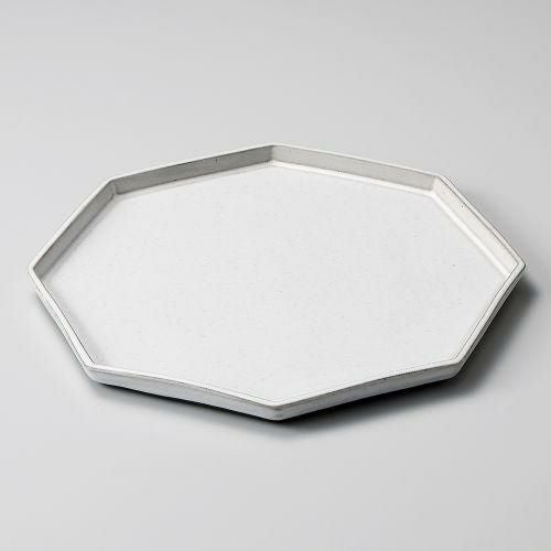 KURO土たたら八角皿(大) 26×24.2×1.7cm 200-018