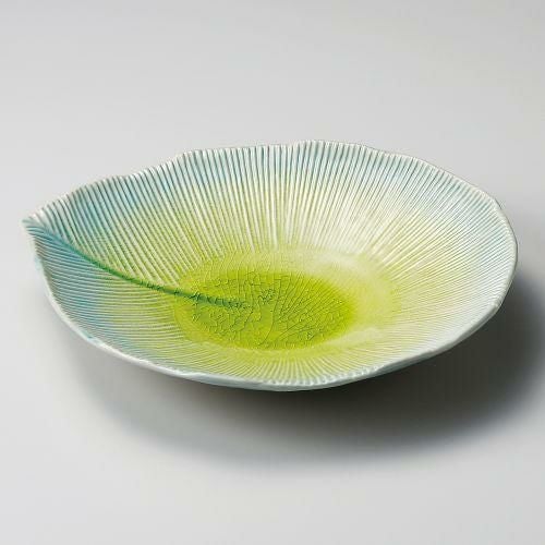 菜花葉形8.0皿 25.5×23.3×4.3cm 199-109
