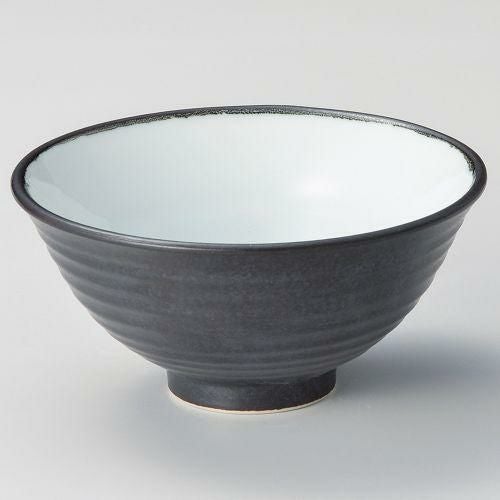 信楽黒釉反5.5丼 φ16.2×8cm 318-399