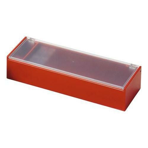 箸箱 葵 赤 ようじ入付アクリル蓋(ABS)