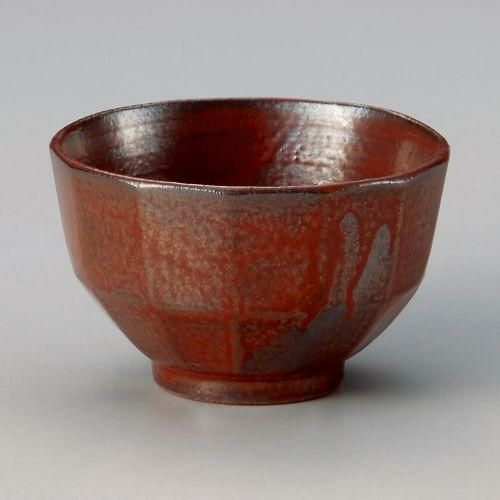 朱赤面取5.0深丼 φ15.5×9.5cm 326-039