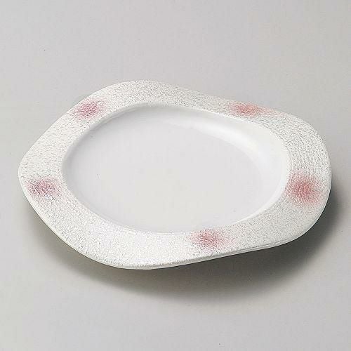 ピンクボカシラスター和皿 19.5×2.5cm 200-109