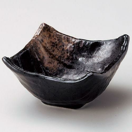 黒釉四角小鉢(小) 8.5×8.5×5cm 074-358080-309